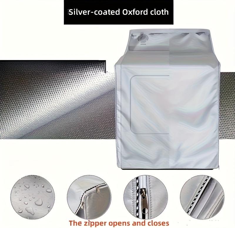 210D Black Silver Coated Oxford Washing Machine Cover, Universal Waterproof Washer Protector