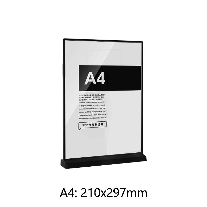Acrylic Table Card Display Board A4 A5 A6 L-Shaped Table Sign Price Card Billboard Stand Picture Poster Art Display Frame Empty