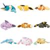 Eevee Evolution Plush Toy Set Sleeping Sylveon Espeon Umbreon Leafeon Soft Stuffed Animal Dolls Cute Pillow Gift