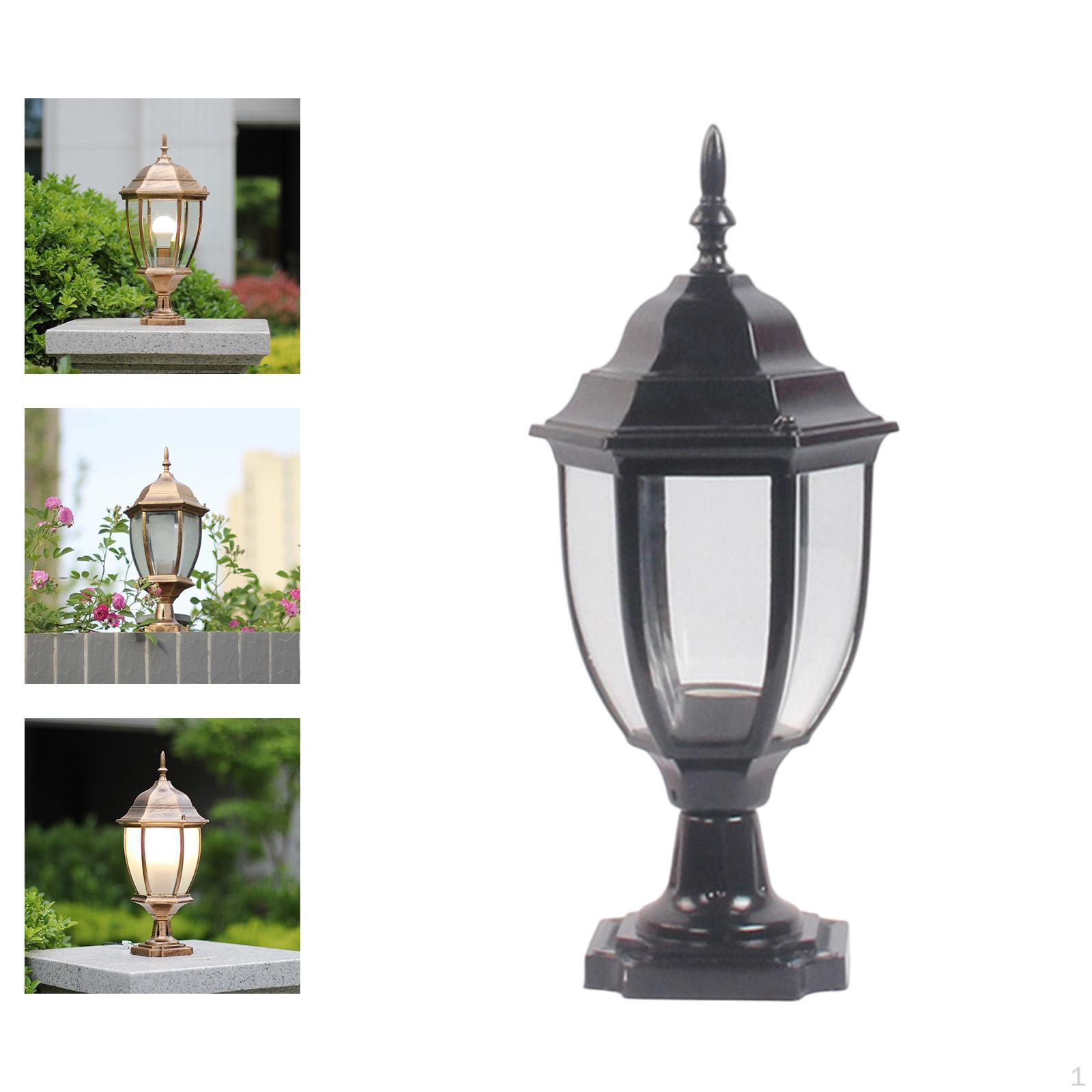 

Наружный столб для освещения двора и дорожек чёрный