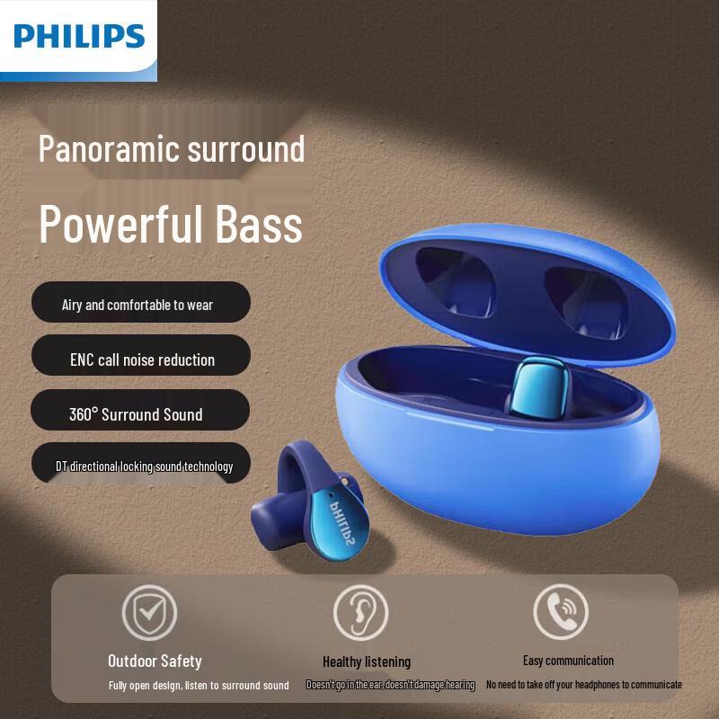

Philips TAT2719 Open-Ear Bone Conduction Sports Headphones