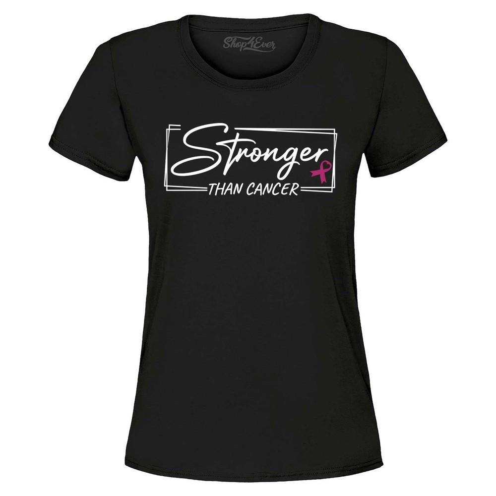 

Stronger Than Cancer Women s T-Shirt Breast Cancer Shirts 3XL