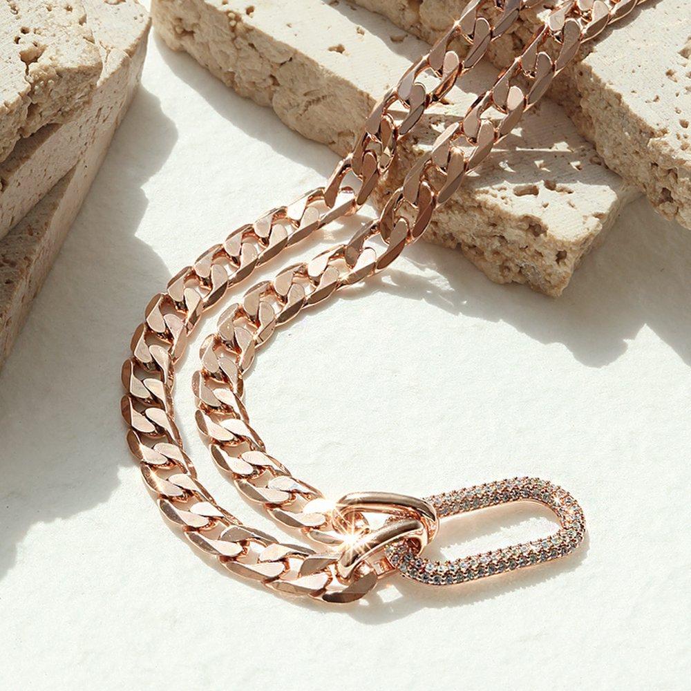 14K Craters One-Touch Necklace Na0638