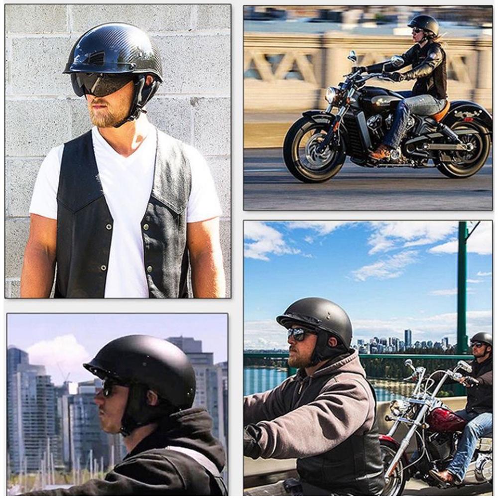 Motorcycle Helmet Carbon Fibre Moto Helmet Retro Half Helmet ECE DOT Approved Capacete De Moto Cycling Motorcycle Equipments