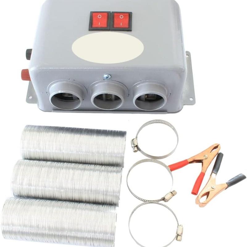 Windshield Defroster 3 Hole Vehicle Electric Demister, Fast 2 In 1 Heating Cooling Dryer High Power 800W Compact Defrost Fan, Portable Low Noise