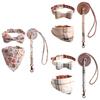 New Pet Products Threepiece Set Combination Bow Triangle Towel Tow Rope Set