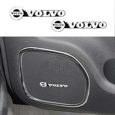 2/4Pcs Aluminum Badge Car Audio Decoration Sticker Accessories For S40 S80L S60 S90 XC40 XC60 XC90 V40 V60 V90 C30 V70 C40