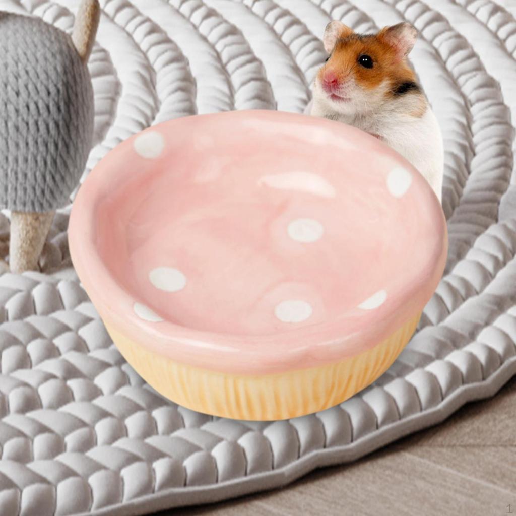 Keramiknapf für Hamster und Meerschweinchen, Futternapf für Kleintiere mit Wasser