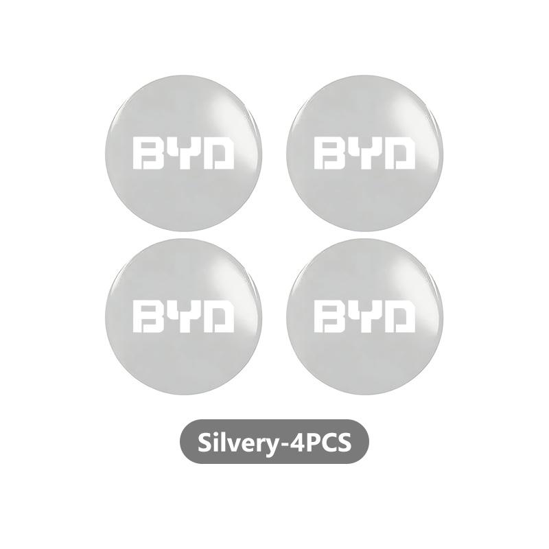 4Pcs 56mm Car Wheel Hub Center Cap Aluminum Metal Logo Sticker For BYD Song Tang Dmi Qing Yuan Plus Atto 3 Act 3 E6 Ev Qin Pro