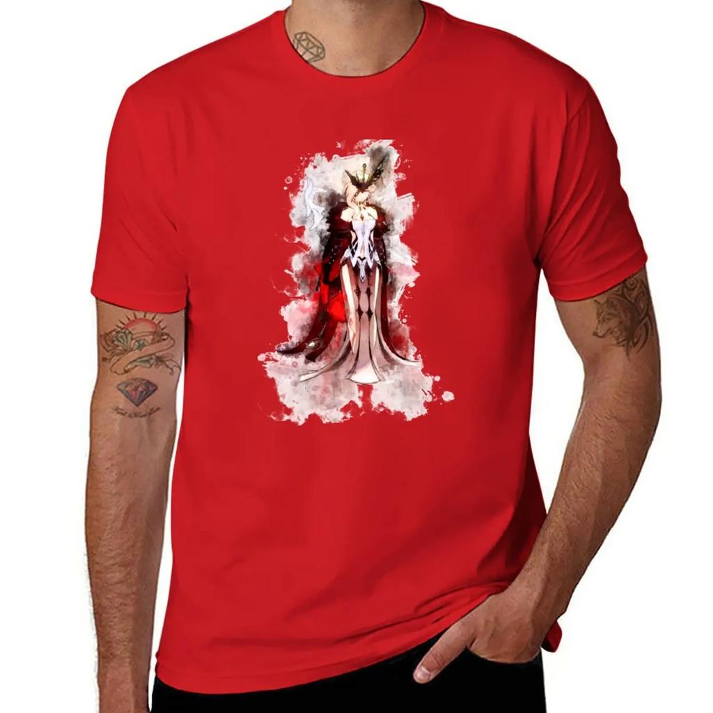 Genshin Impact - Signora *Aquarell* T-Shirt kundenspezifisch kawaii Kleidung schlichte T-Shirts für Herren Baumwolle