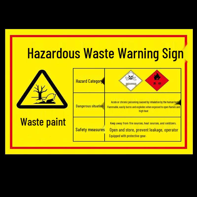 Jinlongxing Hazardous Waste Warning Sign