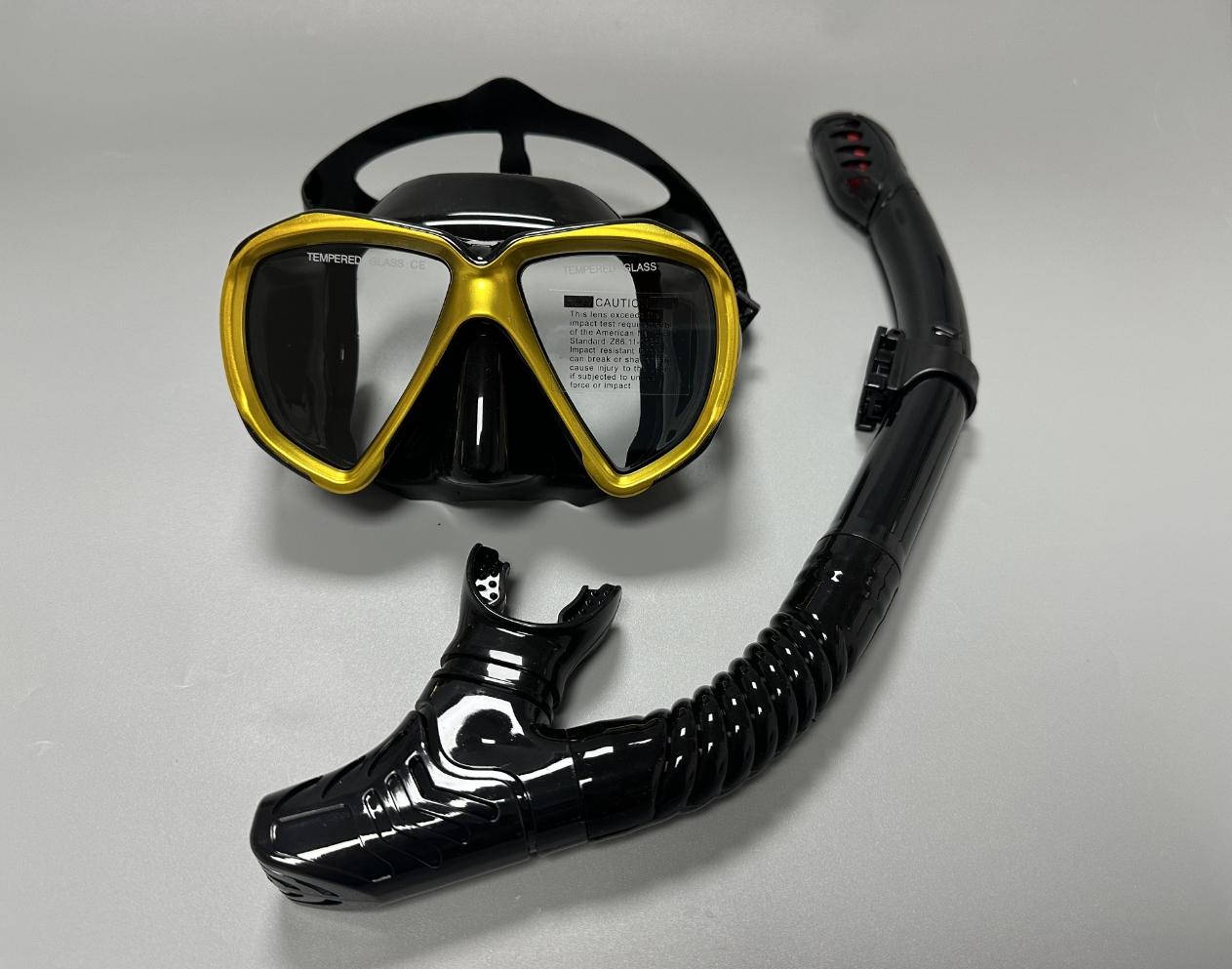 

Профессиональные очки для плавания, водонепроницаемые, мягкие, силиконовые, очки для плавания, полностью сухая дыхательная трубка, маска для дайвинга золотистый