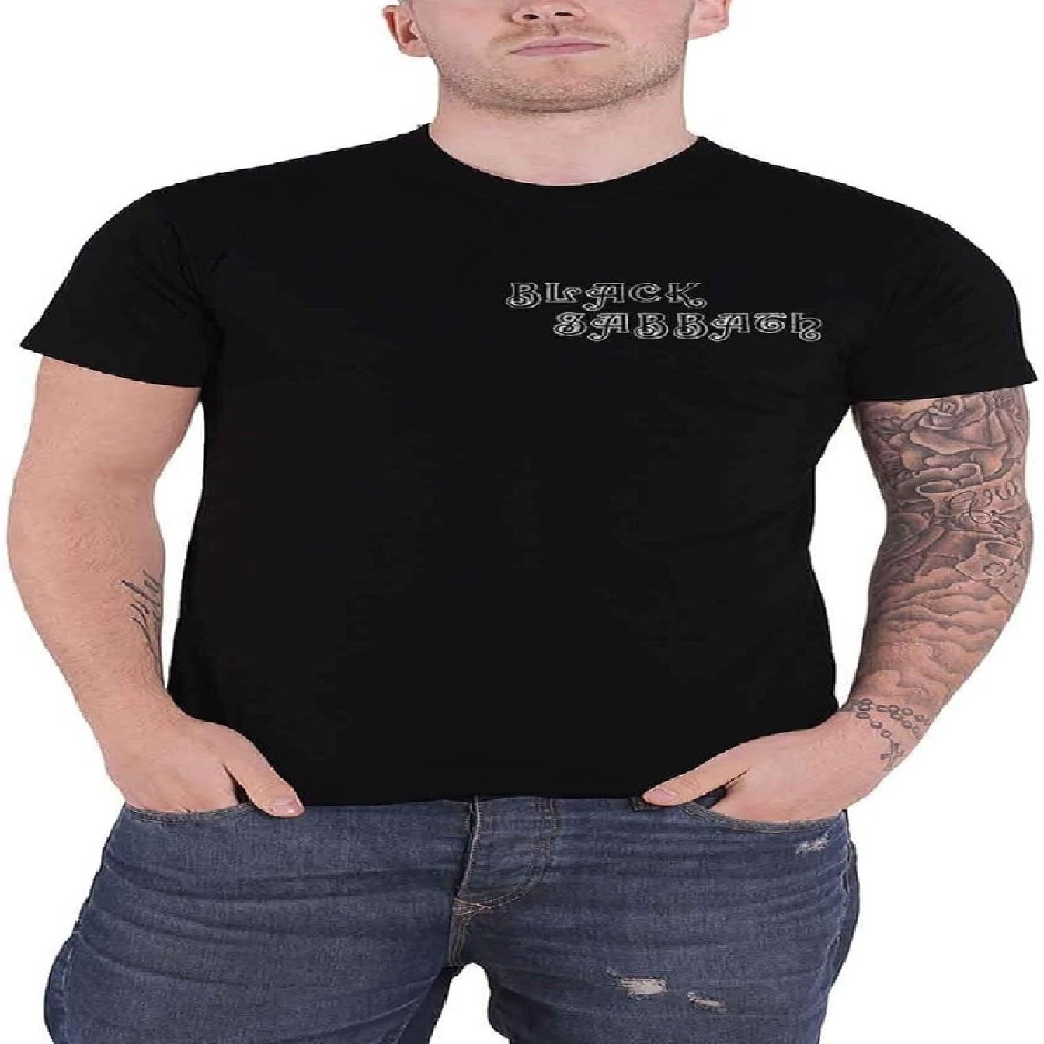Black Sabbath T Shirt Debut Album Back Print Band Logo Official Unisex Black Size S S