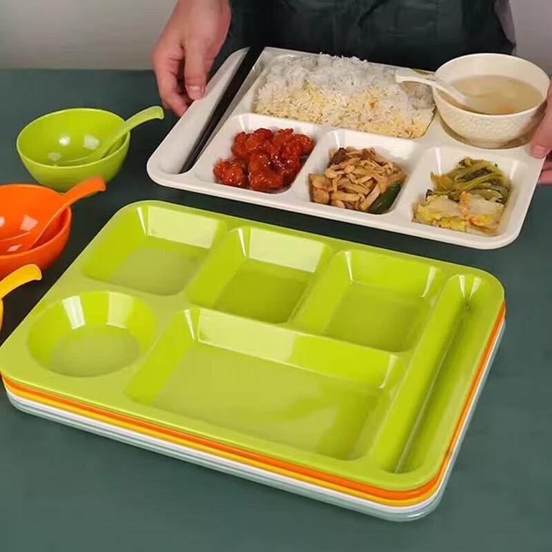 Melamine 4-Compartment Cafeteria Dining Tray