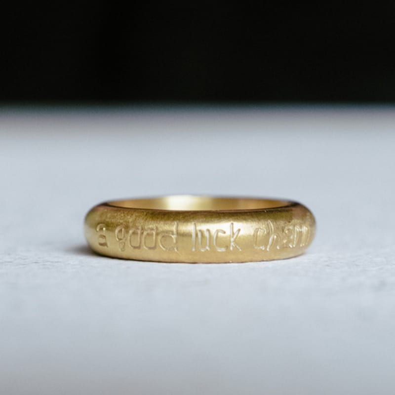 eveningbell [silver925] Childish letter ring (gold)