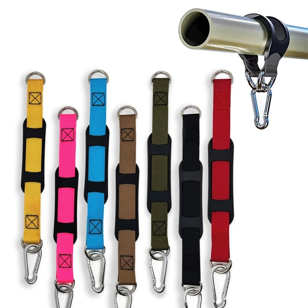 2pcs Multifunctional Nylon Sling with Metal Hook Anti Slip Rock Climbing Buckle Gym Accessory