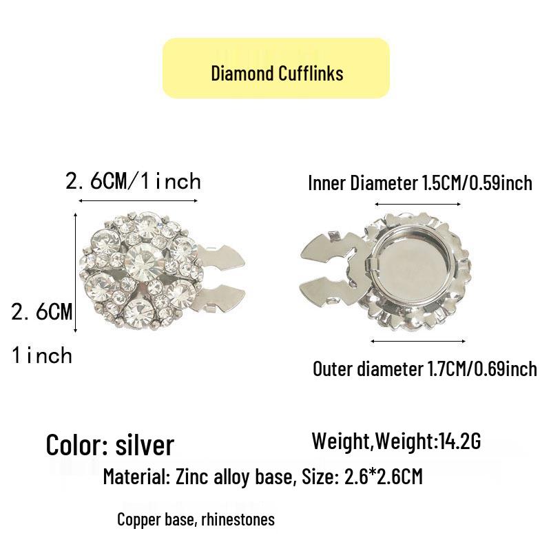 Exclusivas Abotoaduras de Pérola com Cravejamento de Diamantes: Acessórios Elegantes para Botões de Jaqueta e Camisa
