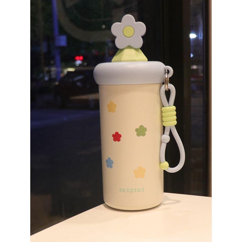Insulated Cup with Large Capacity and Straw, Portable Water Bottle for Girls, Stylish 2025 New Model, Special Cup for Students Going to School