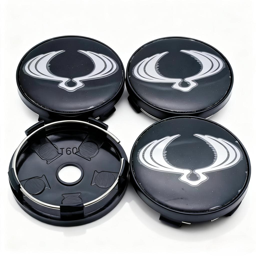 4pcs Ssangyong Logo Emblem Car Wheel Center Caps 60MM 56MM Rim Hubcaps Cover SSANG YONG Badge Wheels Hub Cap Replace Accessories