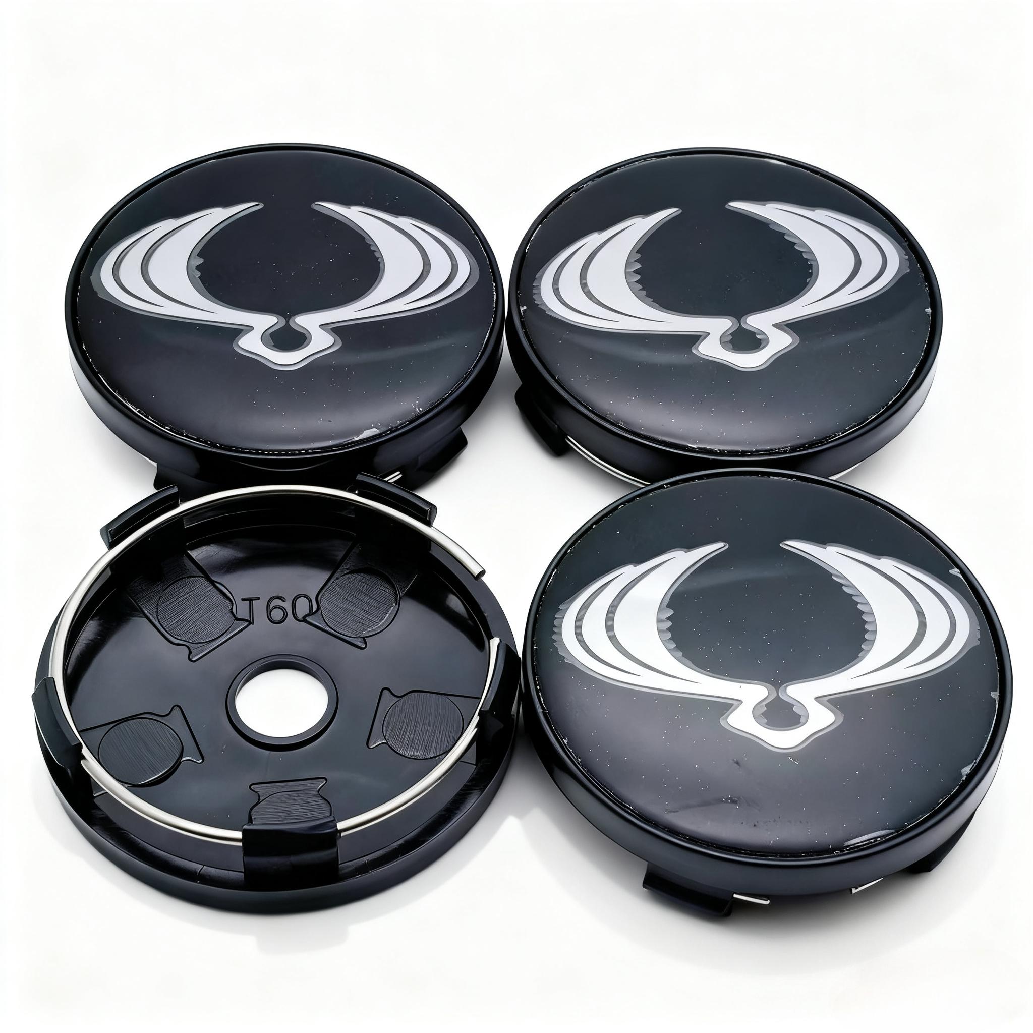

4pcs Ssangyong Logo Emblem Car Wheel Center Caps 60MM 56MM Rim Hubcaps Cover SSANG YONG Badge Wheels Hub Cap Replace Accessories Ssangyong Badge&4pcs T60 Wheel Cap