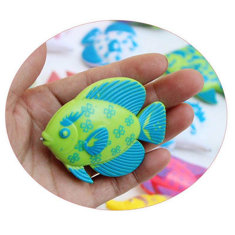 5 Pcs Fishing Toy Fish Rod Kids Toddler Children Play Bath Magnetic Game Toys