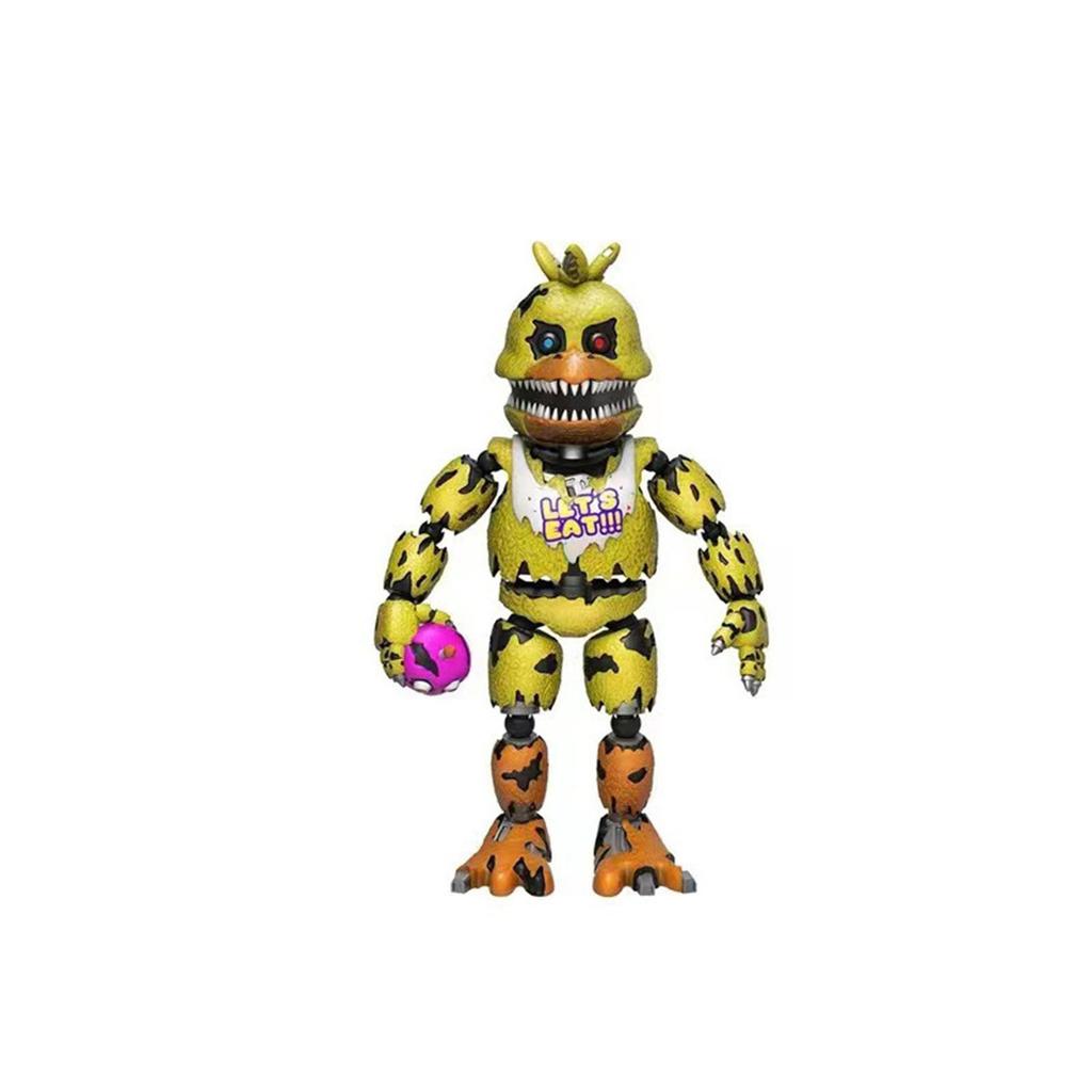 Five Nights At Freddys Action Figures Toy Security Breach Series Glamrock Foxy PVC Doll For Kid Gift