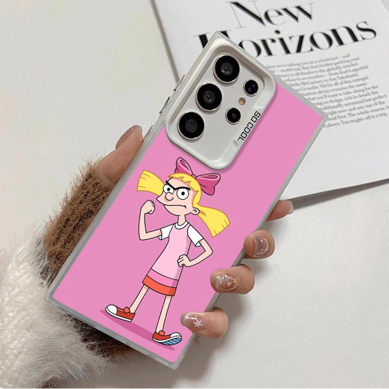 

Cartoon Hey Arnold Helga Soft Phone Case for Samsung Galaxy S24 S25 FE S26 Edge S23 Ultra S22 Plus S21 + Shockproof Cover Back S Samsung S25 Ultra