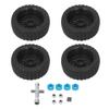 4Pcs RC Wheel Tires Rubber Tires Plastic Wheel Rim Better Grip Stable 1 10 Rubber Wheels Tires for 1 10 RC Racing Car