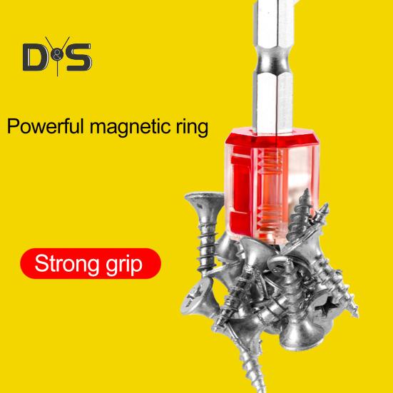 Magnetizer Ring for Screwdriver Bits Instant Magnetization Removable Magnetic Driver Screw Catcher Stainless Steel Magnetic Driver Tool for Screws