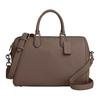 Coach Rowan 30 Logo Auriu Închidere cu Fermoar Geantă de Umăr Crossbody din Piele Mare pentru Femei Piatră Întunecată