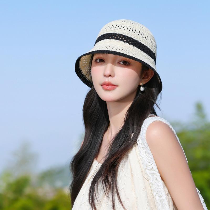 Summer New Versatile Bucket Hat Big Head Circumference Thin Breathable Sun Hat Temperament Show Face Small Sunscreen Basin Hat