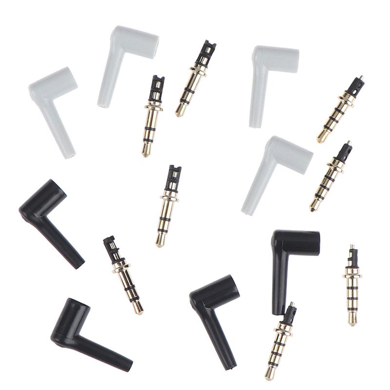 2Pcs/Lot 90 Degrees 3.5Mm Stereo Headset Plug Jack 3 4 Pole 3.5 Gold Plated