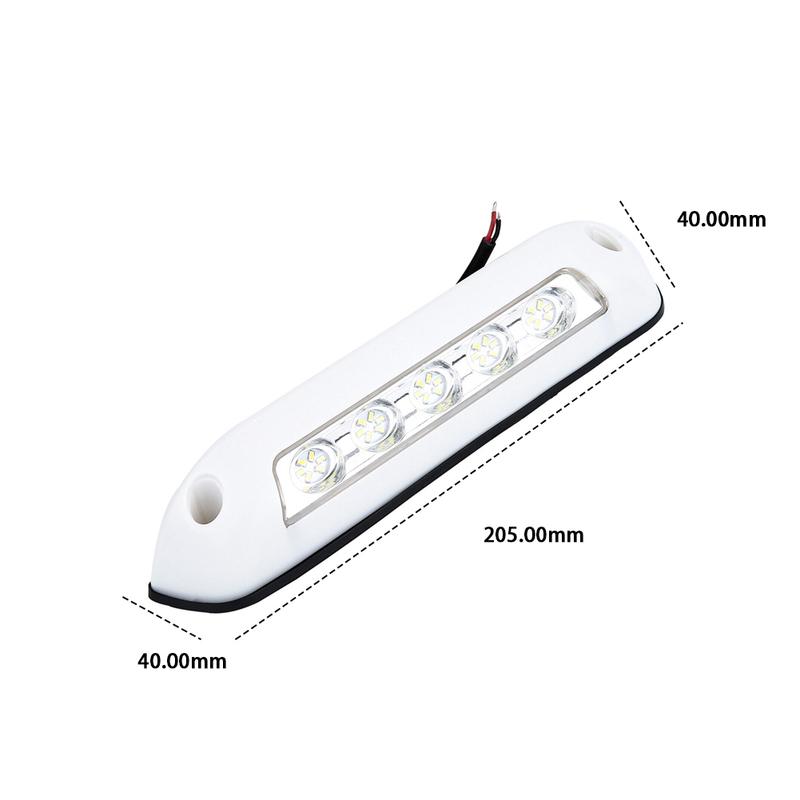 12V RV LED Awning Porch Light 6000K Waterproof RV Van Camper Exterior Lamp 8W Display Wide Lights 10LED Universal RV Accessories