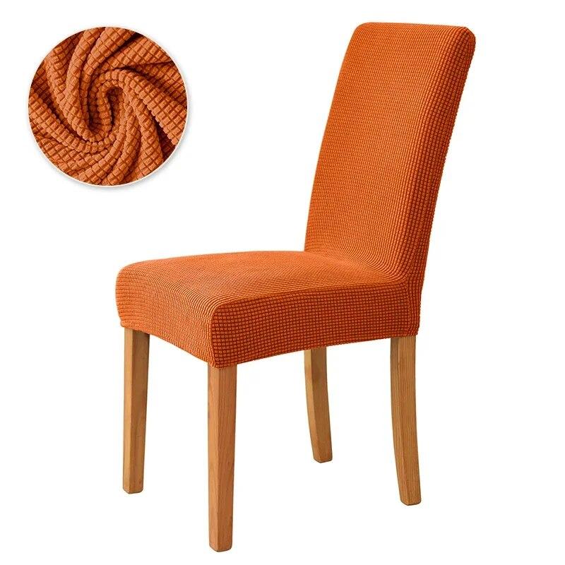 1pc Elastic Dining Chair Covers Polar Fleece Stretch Office Seat Protector Case for Wedding Hotel Banquet Wedding Party Decor