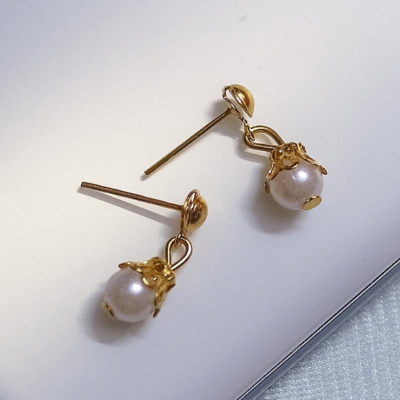 DIY Decoration Antique Doll Earrings Accessories For 30cm/60cm Doll Ear Studs Earrings Pearl Necklace Toys