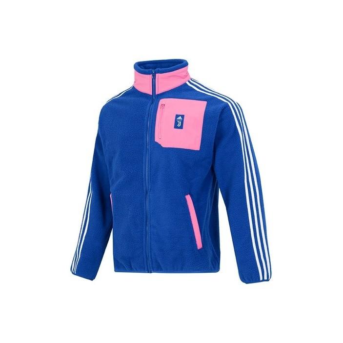 adidas Colorblock Stripe Sports Casual Stand Collar Knit Jacket for Men, Blue XXXL