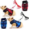 2 Pieces Guinea Pig Harness and Leash with Safety Bell Adjustable Hamster Ferret Harness and Leash Set No Pulling Walking Vest for Ferret Chinchilla
