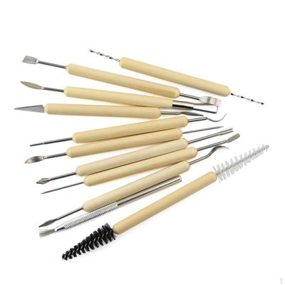 11x Set di argilla in acciaio inossidabile con doppia scultura