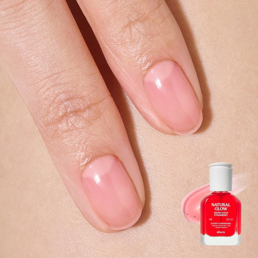 OHORA Întăritor de unghii tip sirop 15ml (10 culori) - Întăritor Profesional pentru Unghii cu Nuanță de Sirop Translucid