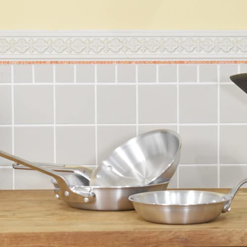 Akao Aluminum DON Frying Pan, 24cm, Aluminum Alloy, with Aluminum Die-Cast Handle, Made in Japan, AHL24024