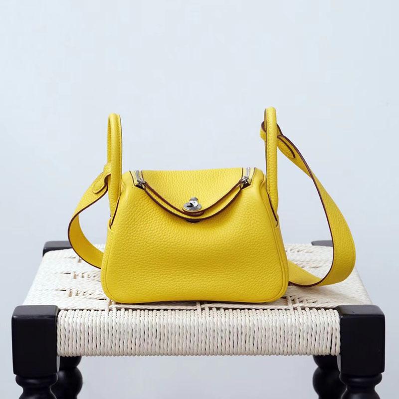 High End Mini Lindi 19 Handmade Wax Thread TC Top Layer Cowhide Fashionable And Versatile Commuting Carrying Crossbody Bag