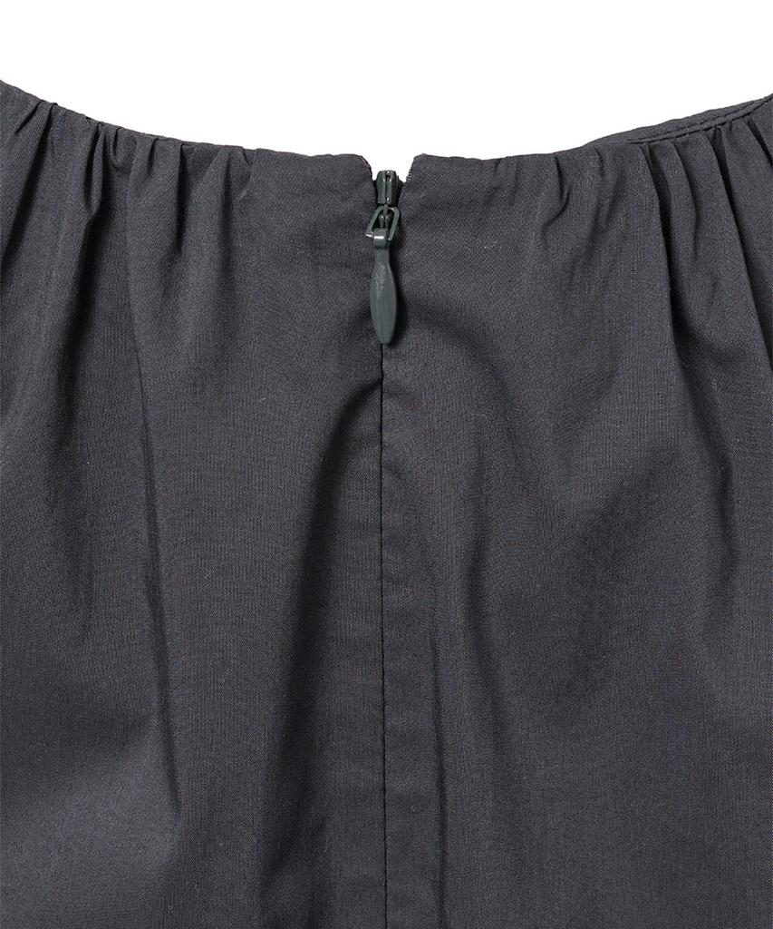 Amomento Cotton Volume Shirring Dress_Charcoal