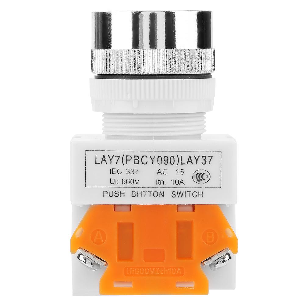 

Auto Reset Flat Head Green Push Button Momentary Switch 22mm Mount LAY37 11BN