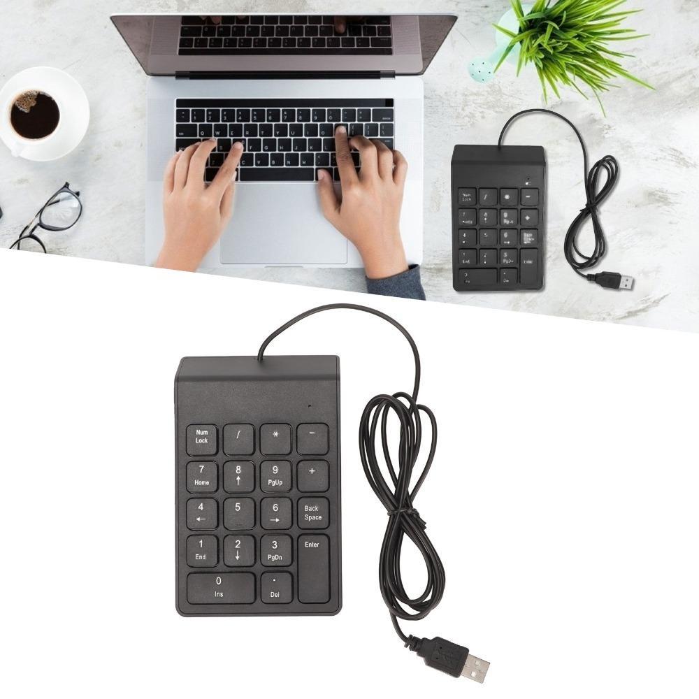 1PCS/2PCS 18 Keys Wired Number Pad Easy Installation Numeric Keypad  Financial Accounting