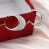 Inside Crystal Metal Mesh Hoop Earrings for Women Wedding Party European Vintage Round Statement Dangle Earrings Jewelry
