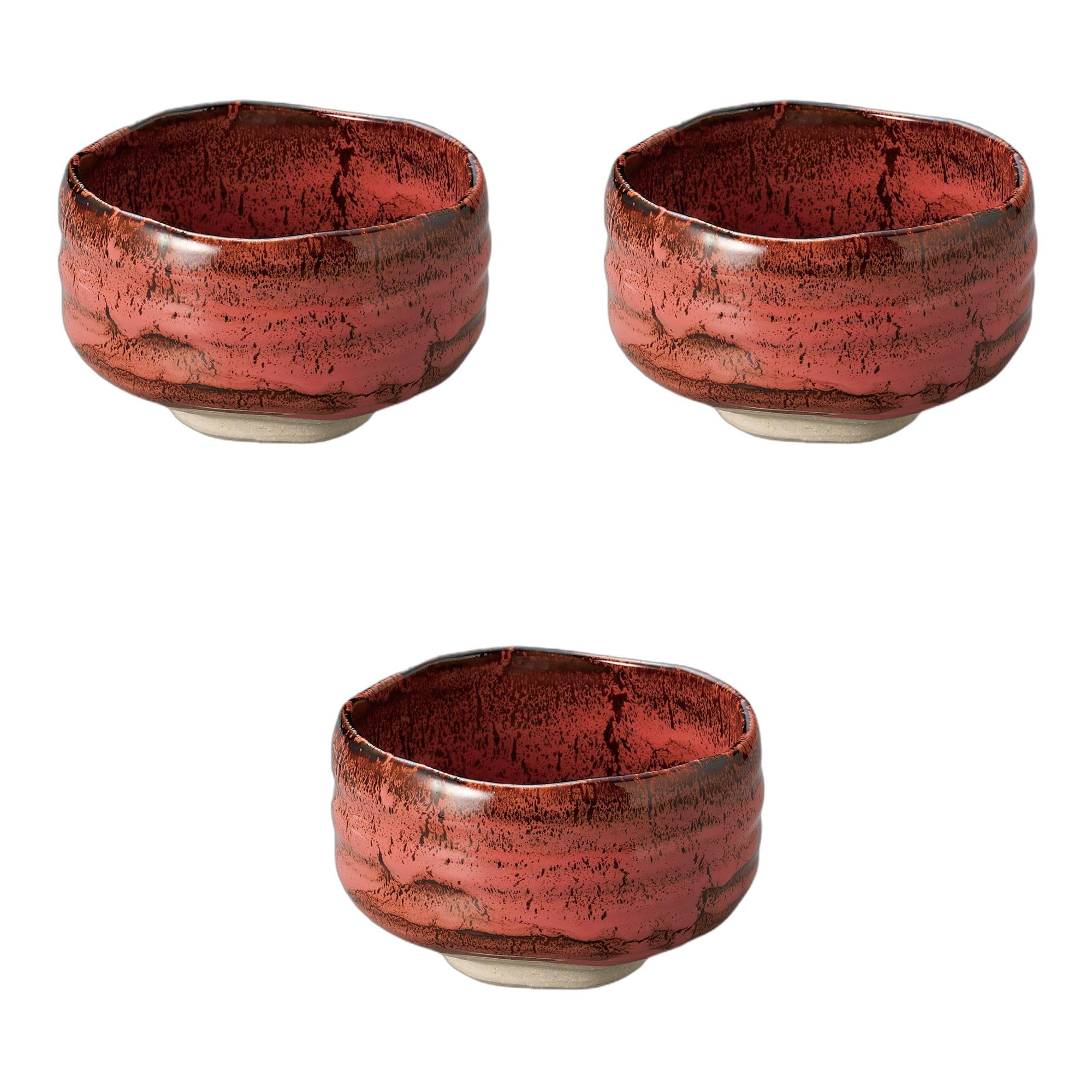 

Setomonohonpo Set of 3 Ame Glazed Pink Matcha Bowls x Small Ceramic Bowls (Setomonohonpo) [11 7cm] розовый