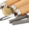5Pcs Durable Tip Setting Tool Wood Handle Carving Chisel Long Use Prong Pusher  Jewelry Making