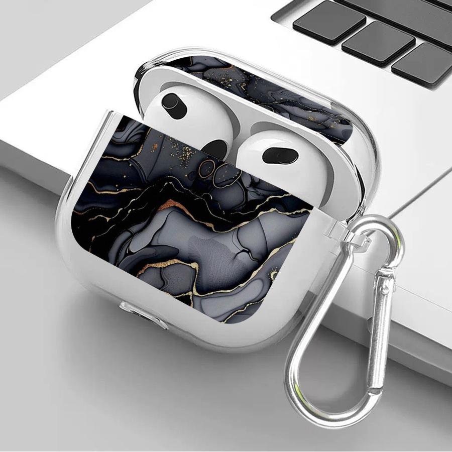Fashion Marble Pattern Case For Airpods Pro3 Pro2 4 2 1 Pro 3 Clear Earphone Cases Cover