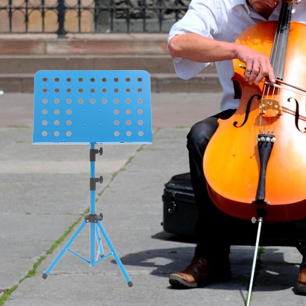 Music Sheet Stand Adjustable Height Portable Anti Slip Simple Setup Book Holder Foldable for