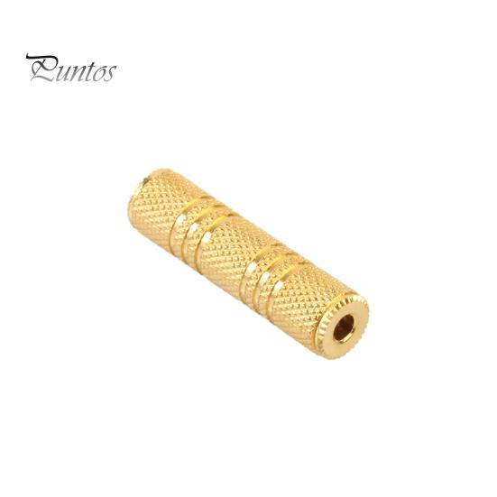 

Переходник для стереоаудио адаптера с гнездом 3,5 мм на гнездо 3,5 мм, позолоченный разъем золотистый